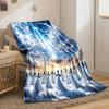 Celestial Choir Angelic Hymn Cloudscape Blanket  Printed Blanket for Living Room Bed Couch Lunch Break Soft Cozy Blanket for Friend's Festival Gift