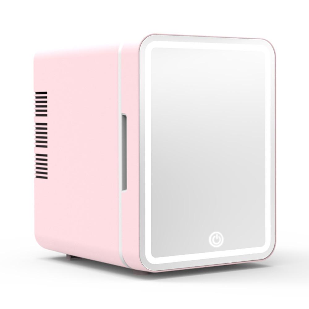 35-48W 4L Portable Car Refrigerator Student Dormitory Fridge Mini Skincare Product Storage Freezer Mirror Refrigerator