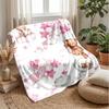 Teddy Bears with Stars and Clouds Theme Blanket Lightweight Warm Flannel Blanket Decorative Throw Blanket for Home Decoration