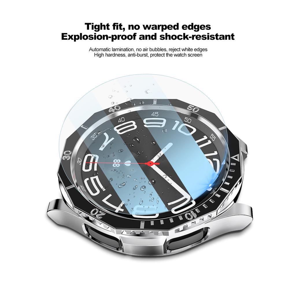 3 In 1 Case+Bezel Ring+Glass Film For Samsung Galaxy Watch 6 Classic 47MM 43MM Screen Protector Galaxy Watch 6 Classic Bumper
