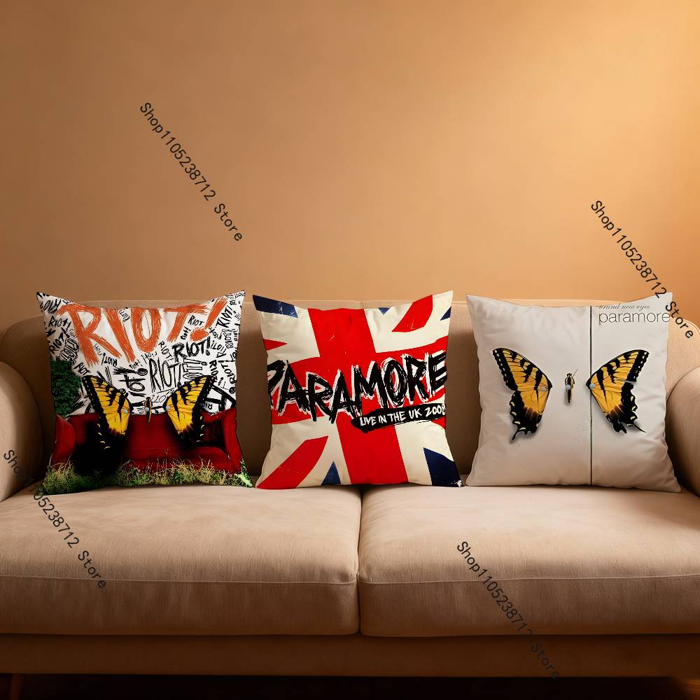 Band P-Paramore Pillow Case Plush Fabric Soft Pillowcase Double Sided Print Sofa Cushion Cover Throw