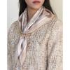 HAZZYS Toile De Jouy Beige Triangle Ring Silk Scarf