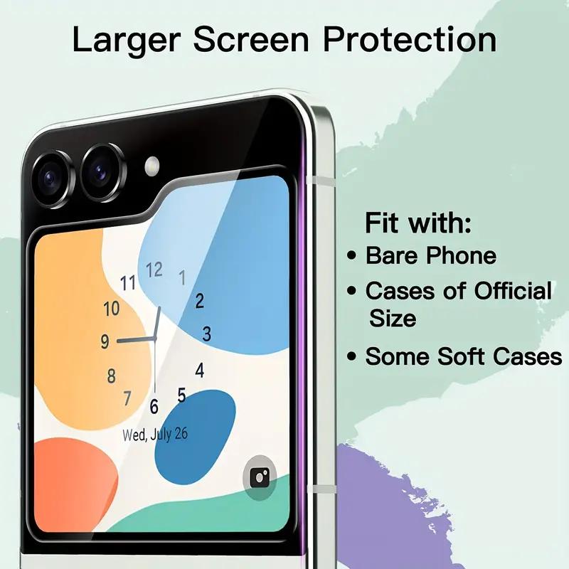 6PCS 3+3 Flip 6 / Flip 5 HD Small Screen Protector+ Soft Hydrogel Film+Lens Film For Samsung Galaxy Z Flip 6 / Flip 5 5G Clear Protective Flip6 Flip5