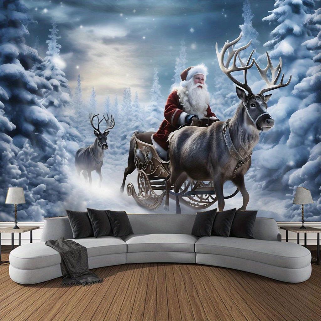 Winter Snowy Forest Wall Hanging Tapestry Christmas Tree Wall Hanging Tree Wall Hanging Gorgeous Christmas Tree Fireplace Gifts