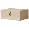 Boîte pour sachets de thé - 4 compartiments - Bois - A décorer - 20x14cm