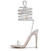 Sexy Römischen Sandalen Frau Strass Strap Hohl Dünne High Heels Nachtclub Party Damen Kleid Schuhe