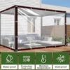 Lona Transparente Impermeable Gruesa Jardín Impermeable Lona de Polietileno Transparente Cubierta de Plantas Aislamiento Cobertizo Tela con Ojales