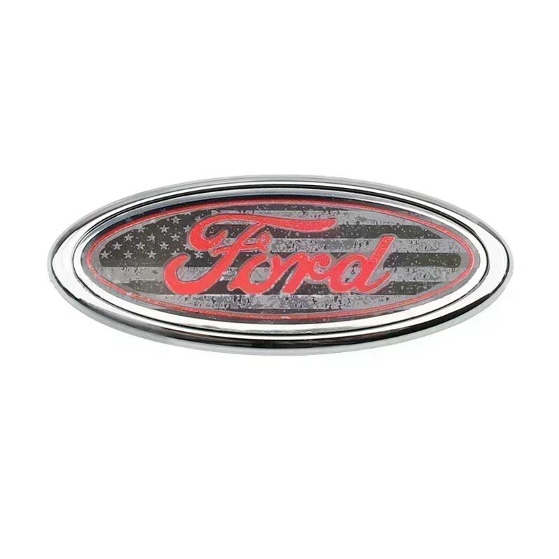 11,5 x 4,5 cm Auto j40 Zadní logo kufru Znak Samolepka pro Ford Kuga Edge Escape F150 Ecosport Fiesta Ranger Mustang Mondeo Fusion Focus
