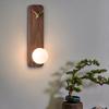 Creative Walnut Grille Wall Light Japanese Wabi Sabi Style Wall Light Bedroom Restaurant Corridor Decorative Lighting Fixtures