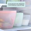 Sac de conservation des aliments en silicone sans BPA, résistant à la chaleur, design vertical, passe au four à micro-ondes, sac de congélation réutilisable, récipient en silicone
