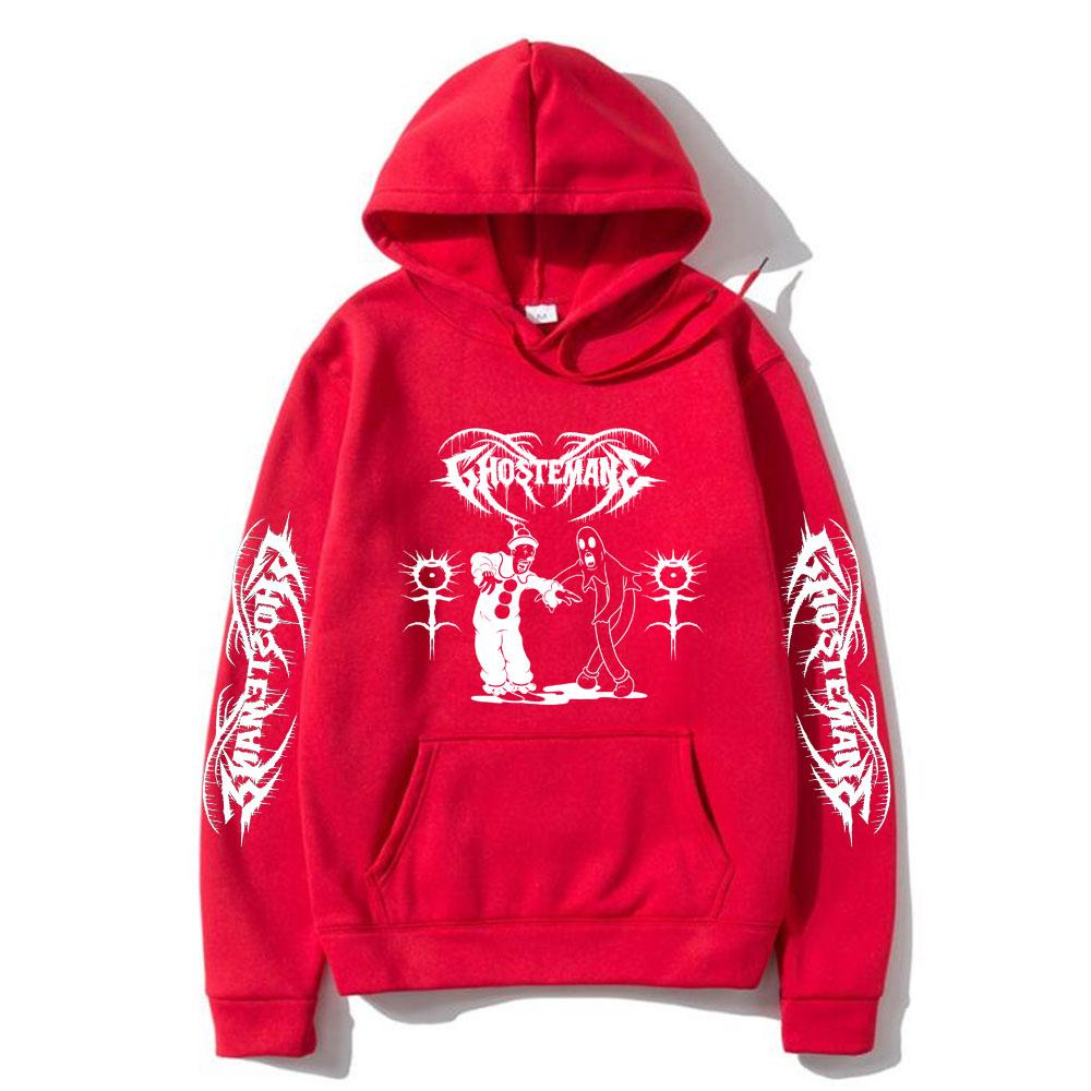 Ghostemane Gothic Graphic Hoodie Men Hip Hop Oversized Sweatshirt Male Vintage Clothes Mens Rock Streetwear Men's Casual Hoodies