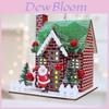 Christmas Wooden House Decor With Snowy Scene For Holiday Home Display