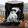 Manta de Franela Personalizada, Nombre Impreso Personalizado de Lady Gaga, Manta de Felpa Acogedora Para Uso en el Hogar