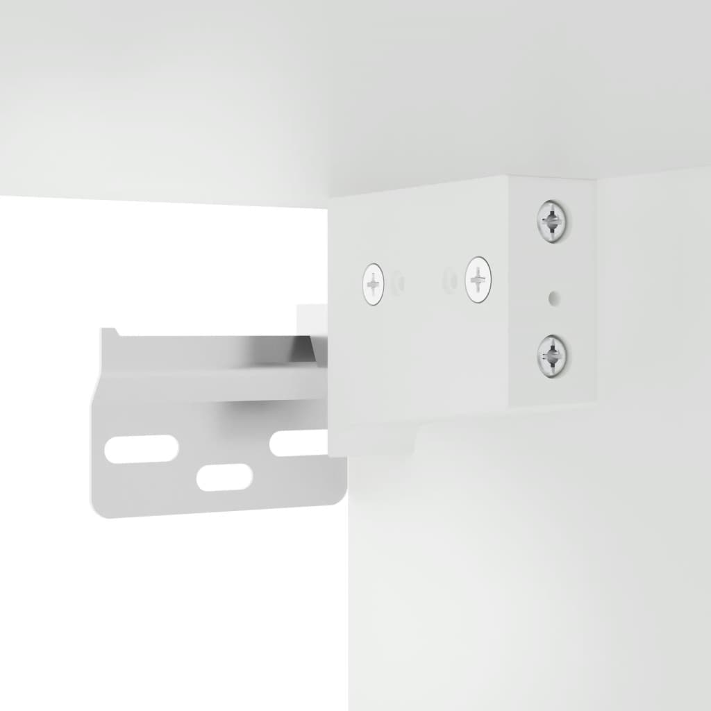 Highboard White 34.5 X 34 X 180 Cm Particleboard
