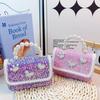Girls' Crossbody Bag with Bow, Pearls, Sequins, and Customizable Patches