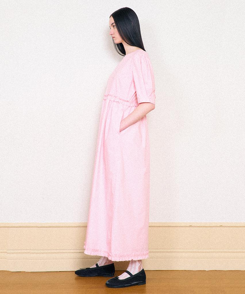 Partimento Woman Puff Sleeve Maxi Dress_Pink