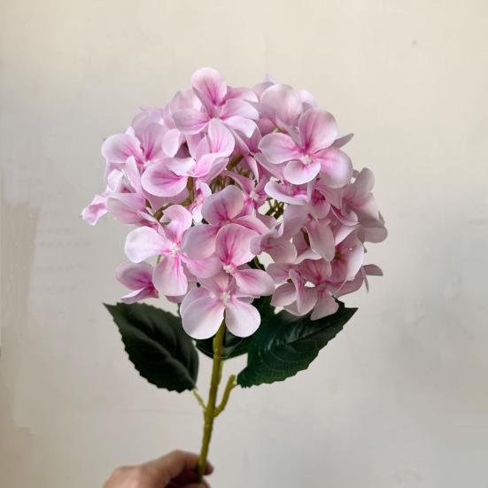 4 Pcs Artificial Hydrangea Flower Large Lifelike Faux Silk Hydrangeas with Stem