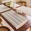 1/4/6pcs Beige Hollowed Placemats In Bohemian Style with Hand-woven Tassels, Double - Sided Usable, for Dining Tables & Desktops