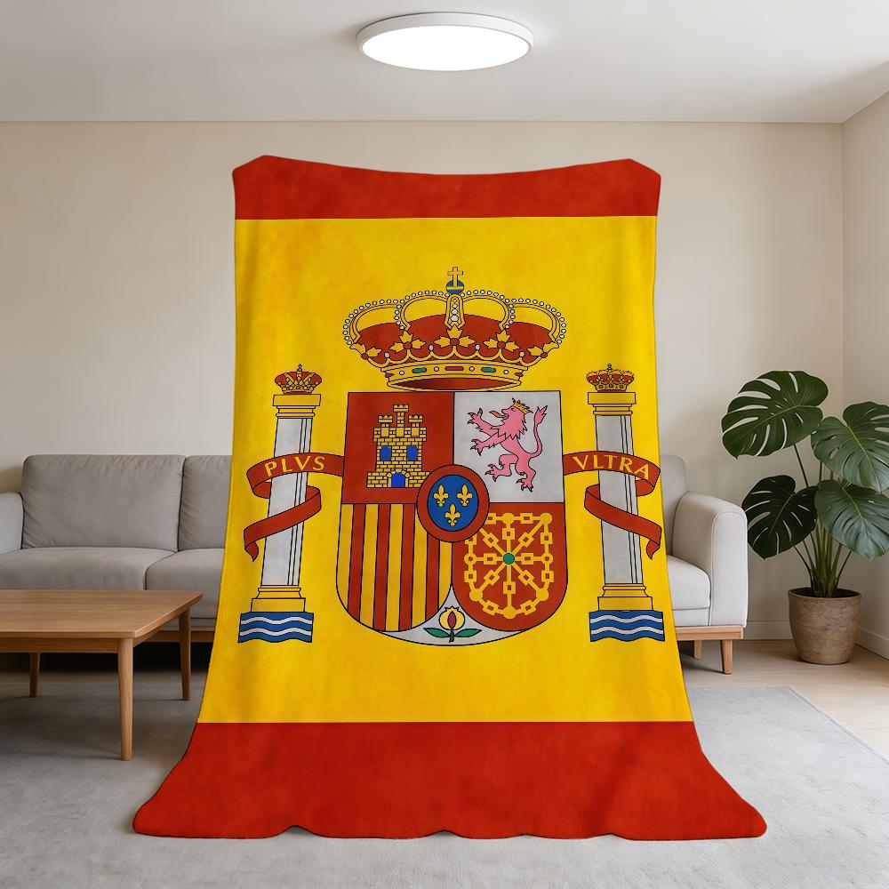 Blanket Super S-Spain Warm Comfortable Plush Throw Cool Blanket Child Home Flag Sofa Bedroom Gift