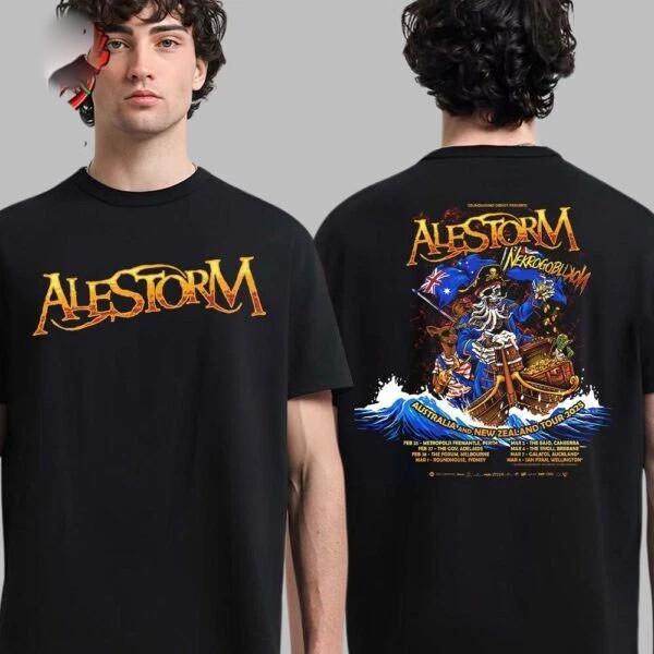 Alestorm Nekrogoblikon Australia And New Zealand Tour T Shirt Unisex T-Shirt