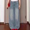 2025 Plus Size Petite Slimming Wide Leg Jeans: Loose Design for a Taller Look