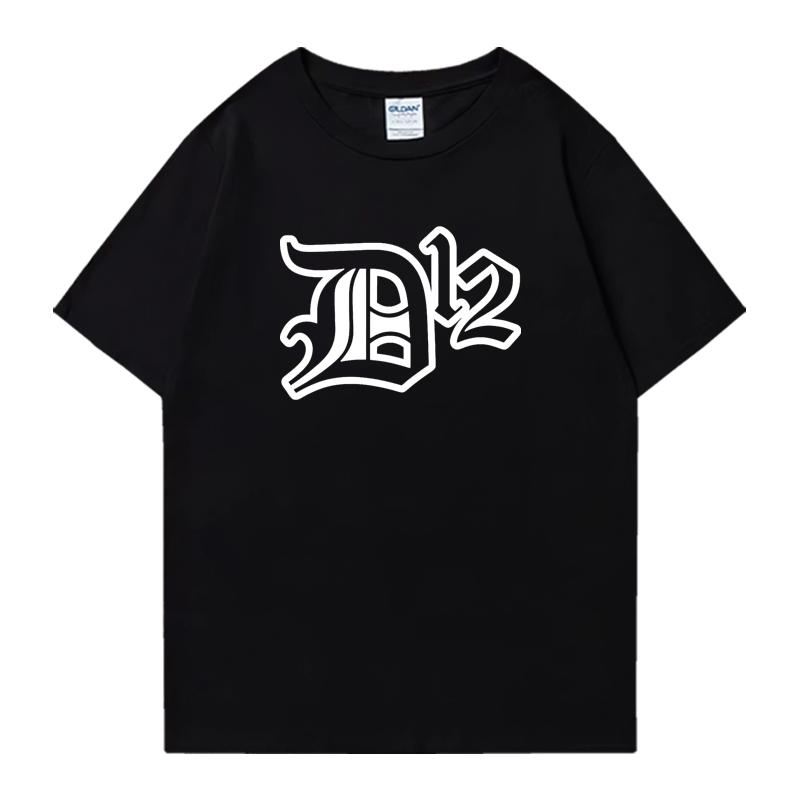 Summer Street Hip Hop D12 Band Oversized T-shirt Men Women 100% Cotton Short Sleeve T-shirts Crew Neck Unisex Vintage Clothing