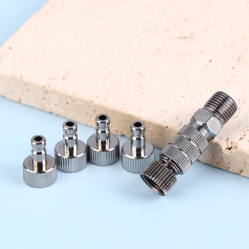Airbrush-Schnellkupplung, Schnellverschluss-Adapter mit 5 Außengewinde, 1/8 Zoll Anschlussschlauch, Airbrush-Teile