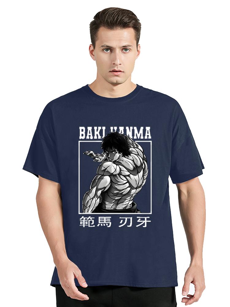 ZX Tee Japan Anime Grappler Baki Hanma Yujiro Dou Manga T-shirt Men Women Cotton T Shirt Streetwear Graphic Clothing Oversized Tshirt