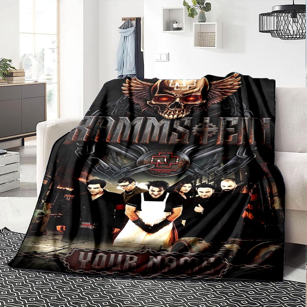 Name Custom German-language Band Print Flannel Blanket High Quality Warm Comfortable Cover for All Seasons Perfect for Gifts Home Decor