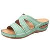 2024 Summer Women Wedge Sandals Premium Orthopedic Open Toe Sandals Vintage Anti-slip Leather Casual Female Platform Retro Shoes
