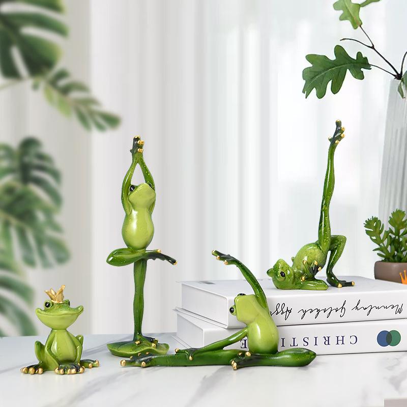 Yoga Kikker Pastorale Hars Ambachten Decoraties Tv Kasten Hal Wijnkasten Dierlijk Leuke Sfeer Ornamenten Zelfbeheersing