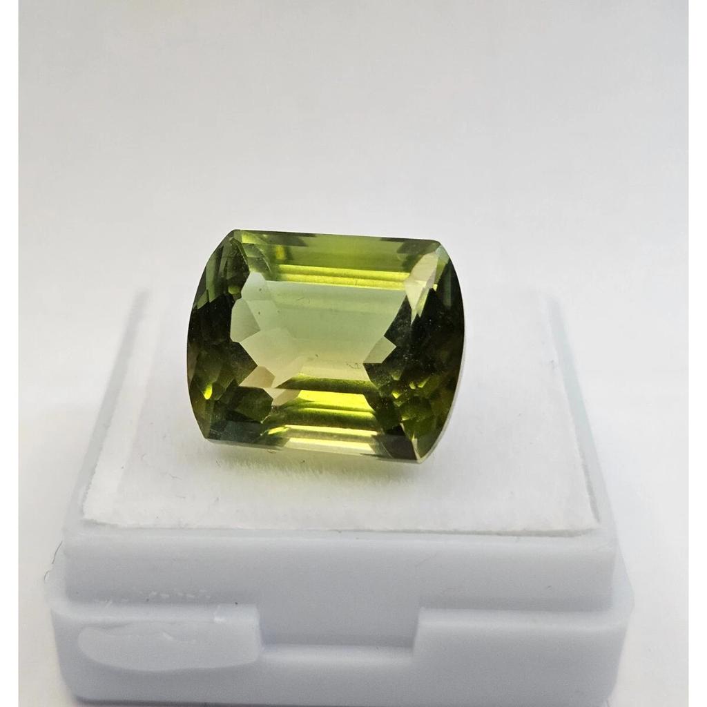 Certified Natural Green Tourmaline Cushion Cut 11-12 Ct Stunning Loose Gemstone