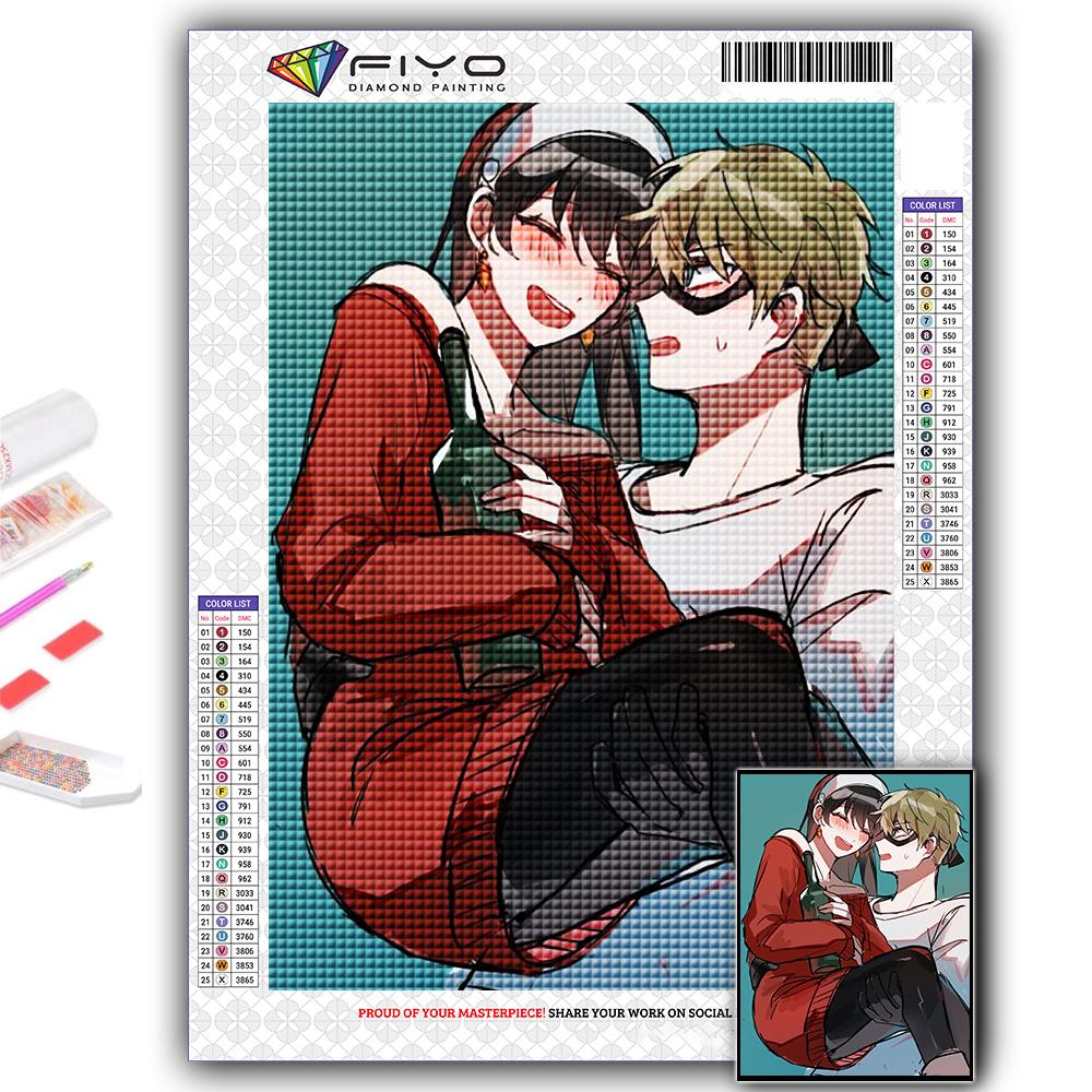 5D Diy Diamond Painting Anime Poster SPY FAMILY Cross Stitch Full Diamond Embroidery Mosaic