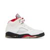 Air 5 Retro Grade School 'White Fire Red' 2013 (Unisex) White / Fire Red-Black Kids' Basketball Shoes 440888 100