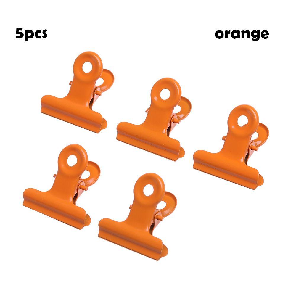 5pcs DIY Multifunction Candy colors Office Stationery Sealing Clips Folder Note Clamp Baking Paint