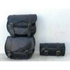 Leather Side 3 Bag  Saddlebags Panniers Saddle Motorcycle Side Pouch