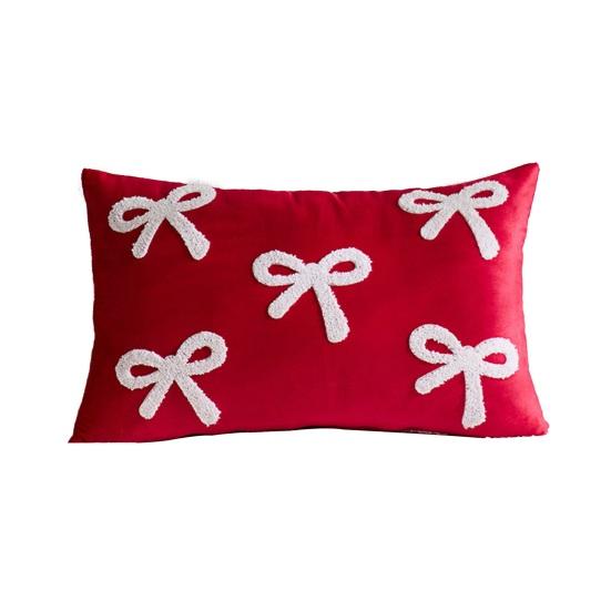 Kissenbezug Samtweich Dekorative Hülle Schleifenmuster Mehrere Größen Kissenhülle Sofa Schlafzimmer Stuhl Heimdeko