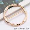 Metal Knotted Buckle Pearl Diamond Corner Buckle T-shirt Waist Buckle Scarf Buckle