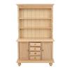 1:12 poppenhuisaccessoires houten drielaags kast simulatie meubels(Houtkleur)