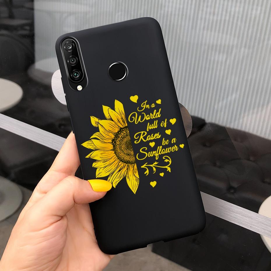 Flower Phone Cases For Huawei P30 Lite Pro Case Cover On Fundas Huawei P30 P30lite P 30 lite pro P30pro Cute Soft Silicone Cases