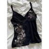 Women Coquette Fairycore Y2K Aesthetic Cami Top Print Halter Tank S-L