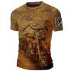 2024\25 Hotteste 3D Geprinte Korte Mouwen Retro Klassiek Mannen Straat Motorfiets Shirt Grote Maat T-shirt