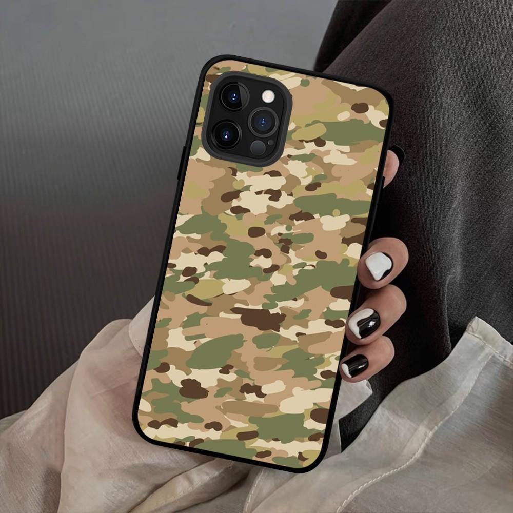 Camouflage Camo Military Army Phone Case Silicone Soft For 15 Iphone 14 13 12 11 Pro Mini XS MAX 8 7 6 Plus X 2020 XR Shell