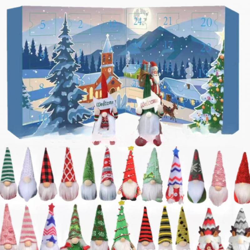 Calendario de Adviento de Gnomo Navideño Juguete Con Diseño Interactivo Para Diversión Familiar Y Desarrollo Infantil