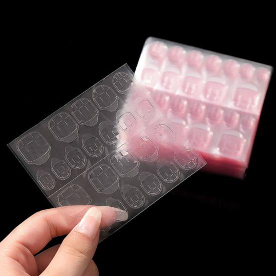 10 Sheets Nail Sticky Tape Easy To Apply Extend Nails Portable Excellent Double-Sided Fake Jelly Sticker Glue for Salon