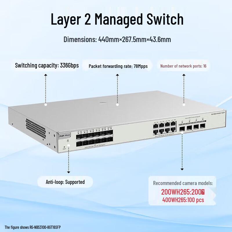 Ruijie 8-Port Gigabit Layer 2 Managed Switch