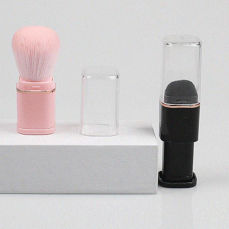 Retractable Cosmetic Brush Mini Portable Face Powder Powder Blusher Highlight Brush Fiber Hair Brush