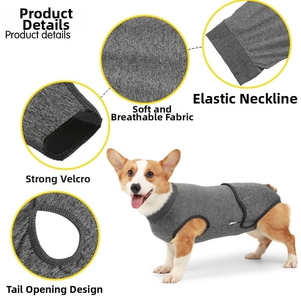 Elastic Dog Recovery Suit Breathable Washable Dog Abdominal Bandages Comfortable Adjustable Prevent Licking Clothes