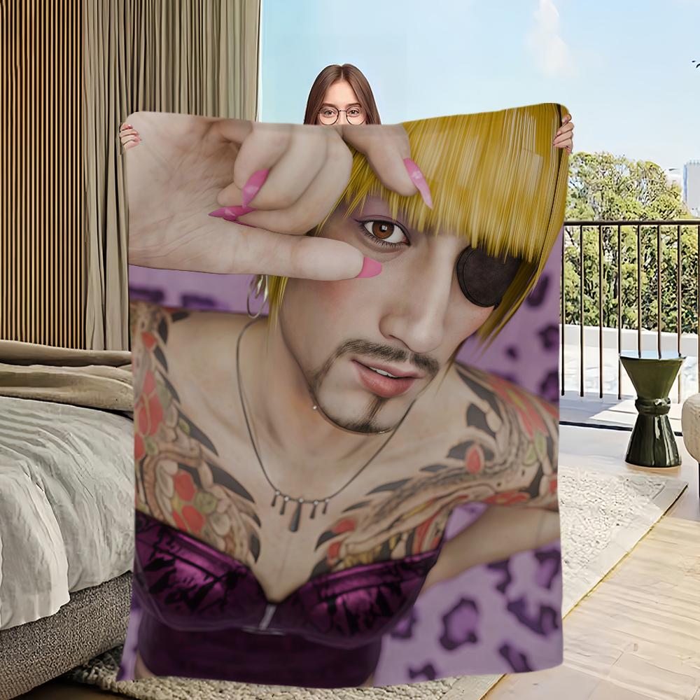 Y-Yakuza Game Goromi Blanket For Sofa Room Microfiber Bedding Blanket office Travel Gift Home