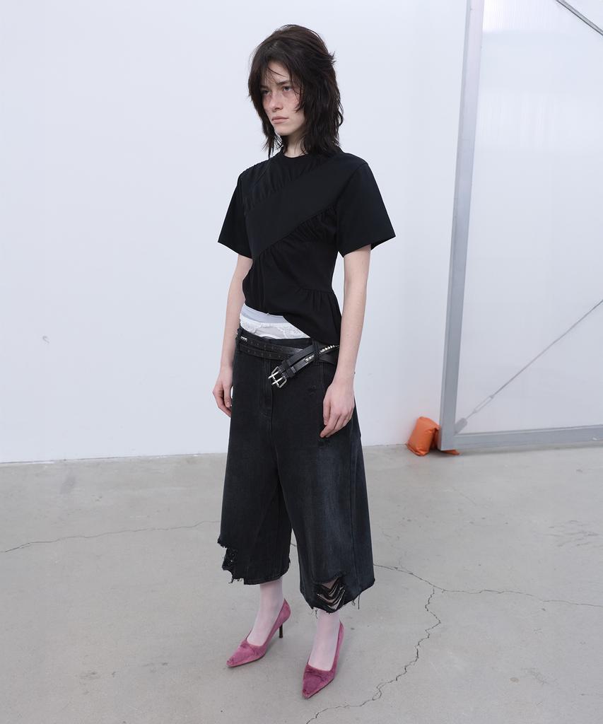 LCDC™ Shirring T-Shirt (Black)